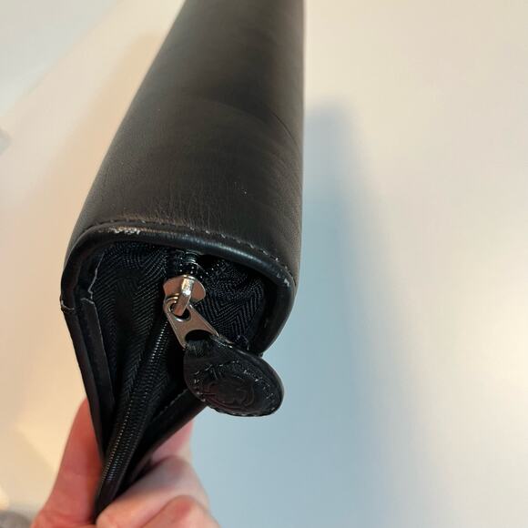 Franklin Covey Binder Full Zip Organizer Black Leather 10 x 8 - Picture 6 of 14